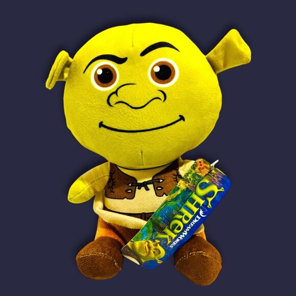 Dreamworks Shrek Green Ogre 7inch Big Head Plush From Shrek The Movie! NWT! NEW! - Picture 2 of 8